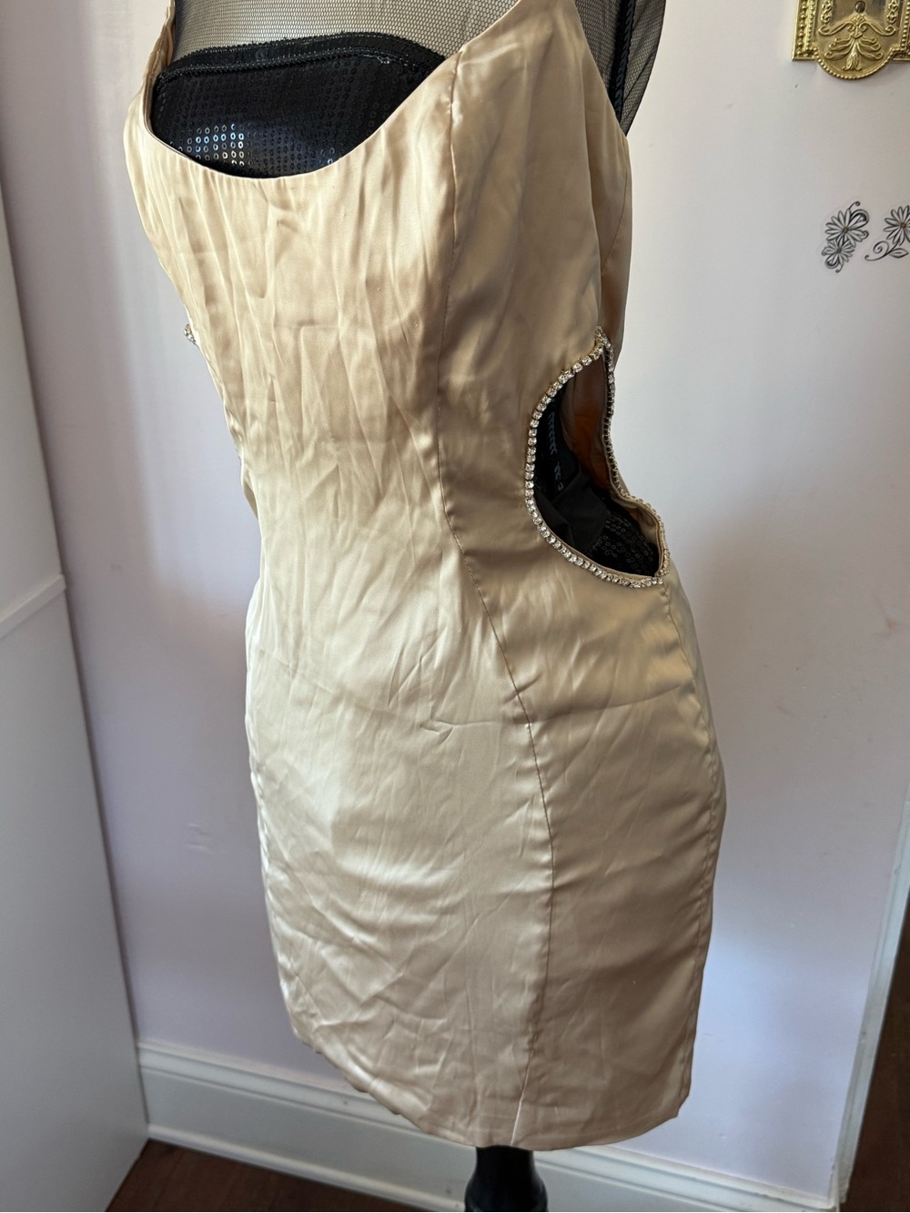 Oh Polly satin cream dress